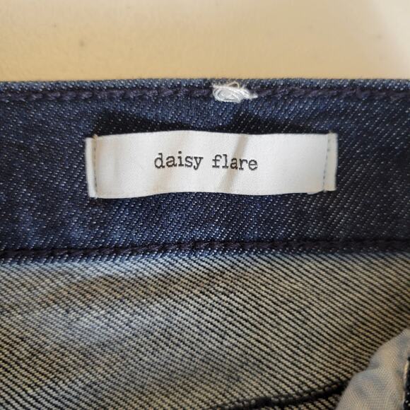 Jessica Simpson Daisy Flare Jeans Womens 6 Dark Blue Stretch High Rise Hippie - Picture 5 of 7